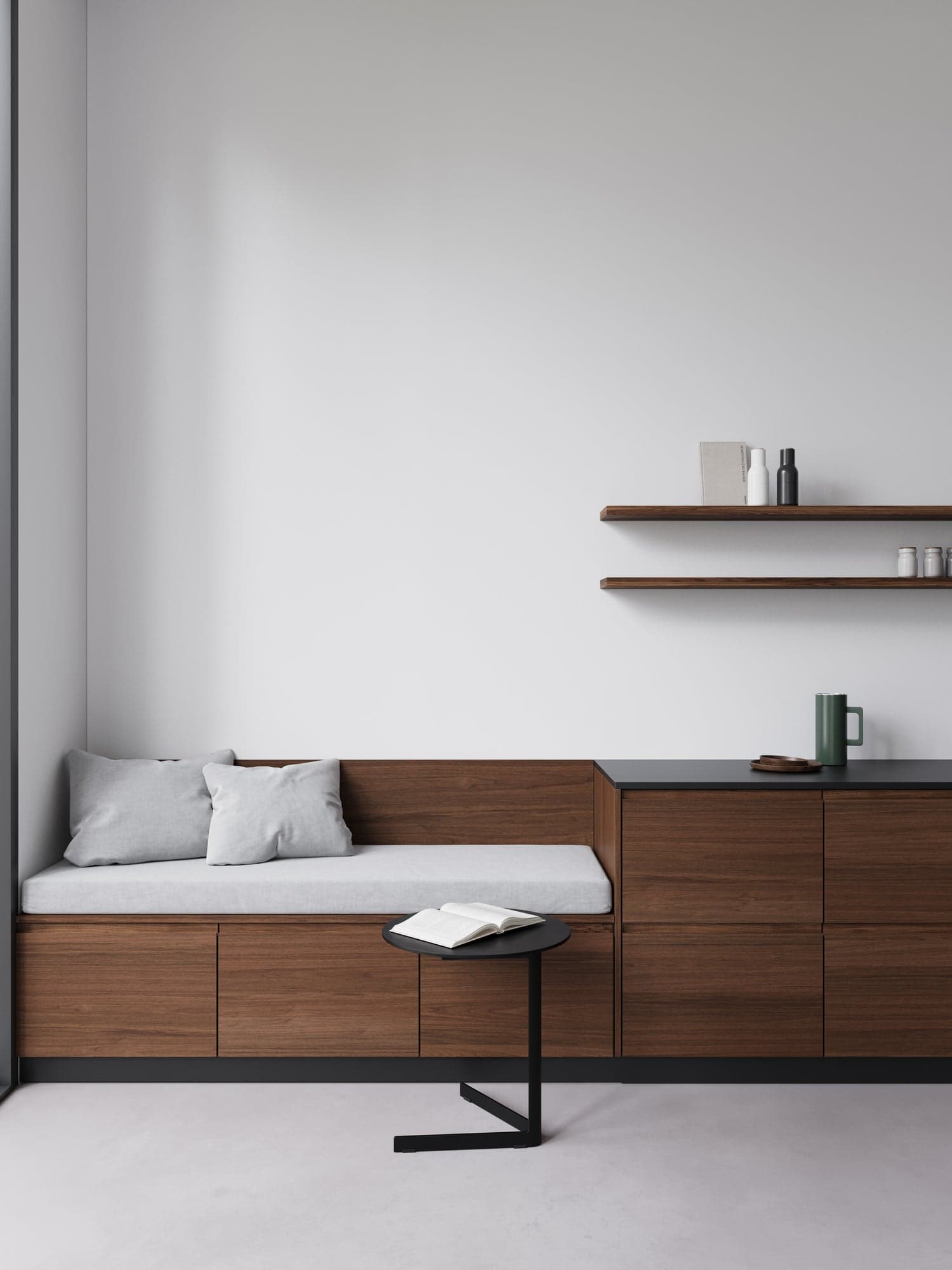 Walnut Core System kitchen — California residence