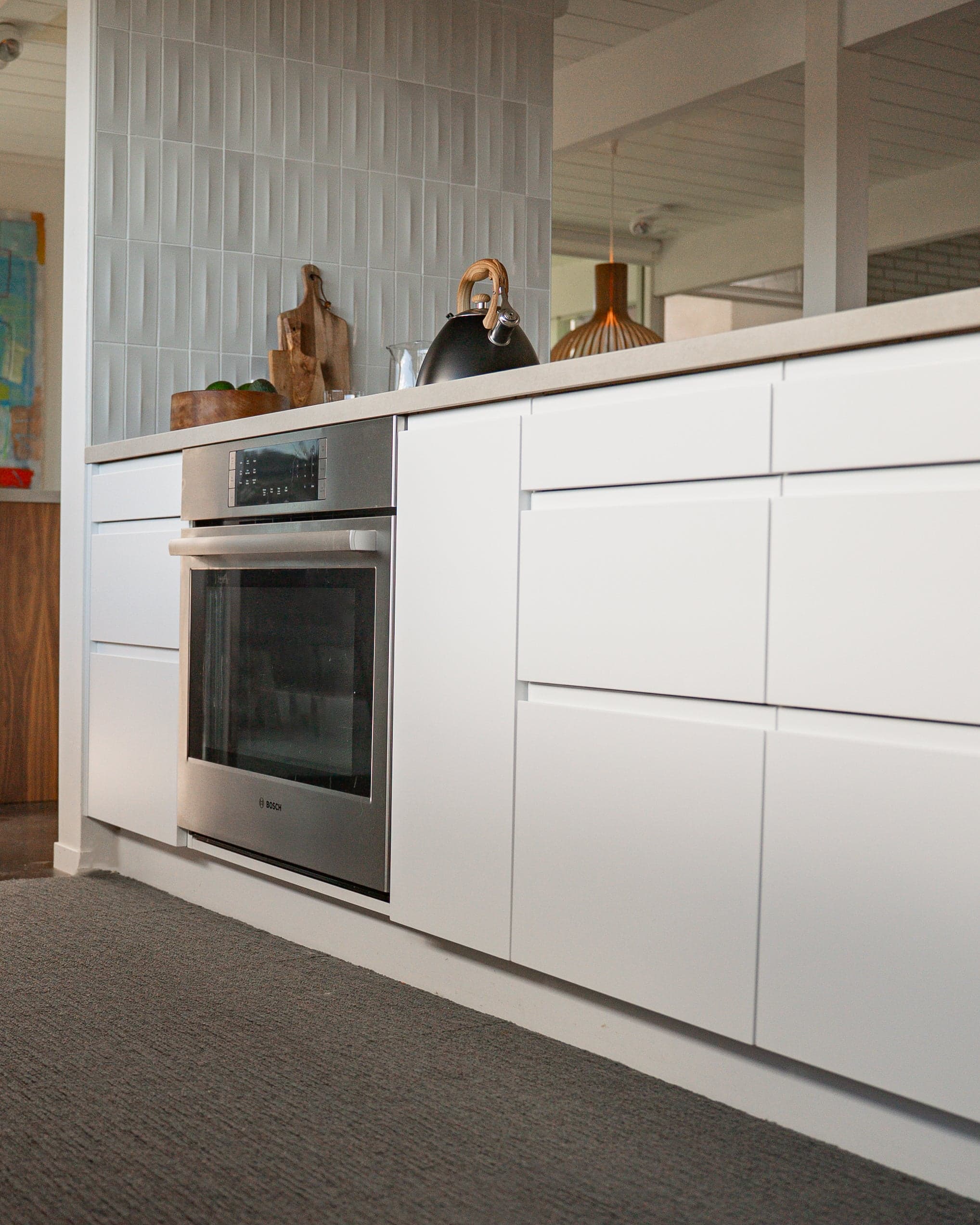 Walnut cabinetry detail
